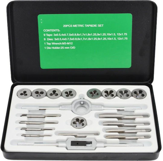 Rockforce RF-M020-1 Gewindebohrer & Schneideisen Set 20Stück