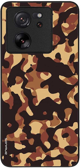 Sonique Tarnung Army Serie Hülle für Xiaomi 13t 5g Xiaomi 13t Pro 5g Braun 01