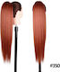 Ponytail Gkm Synthetic Human Hair Keratin Kanekalon No Frizz No Shine No Tangle Straight Nest System 71cm Code 350 Copper