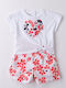 Kids' Set with Shorts Summer 2pcs Optical White