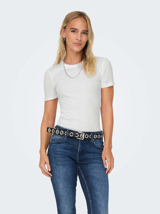 Only Дамска T-shirt Бяла