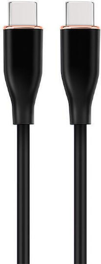 Gembird USB 2.0 Cable USB-C male - USB-C 60W PD Μαύρο 1.5m CC-USB2S-CMCM-1.5M-BK