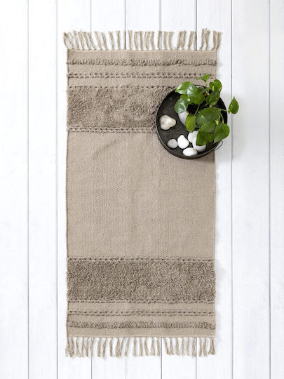 Nima Loom Teppich Rechteckig Synthetisch,Polyester/Cotton/Leather Beige