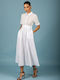 Summer Midi Dress for Wedding / Christening with Lace White