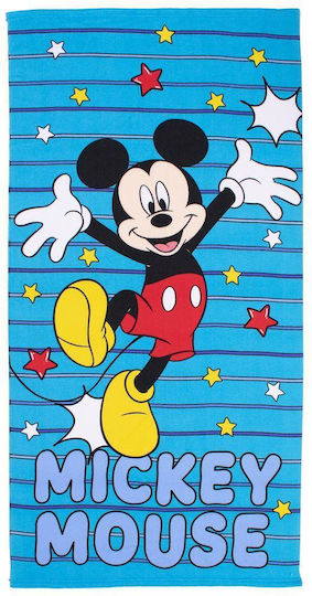 Dimcol Kids Beach Towel Blue Mickey 140x70cm