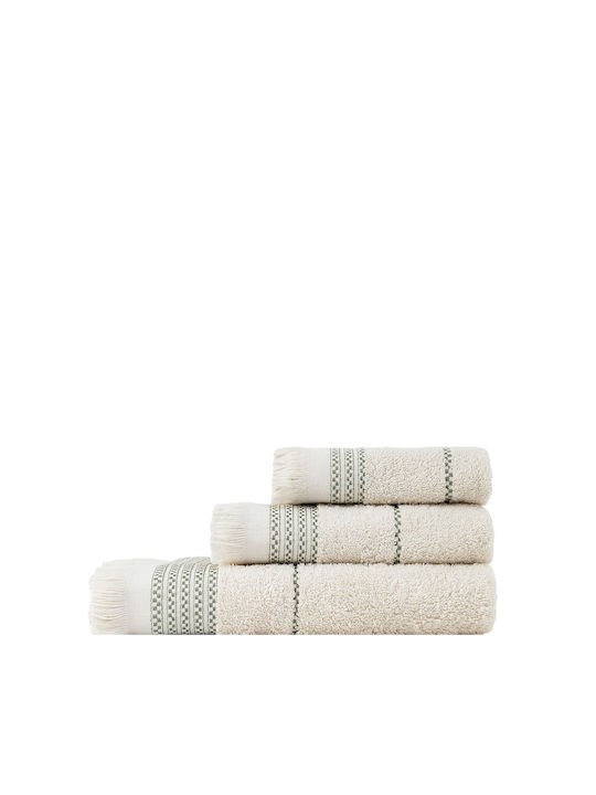 Nima Badetuch-Set 3 Stück Plush Hellbeige Gewicht 480gr/m²