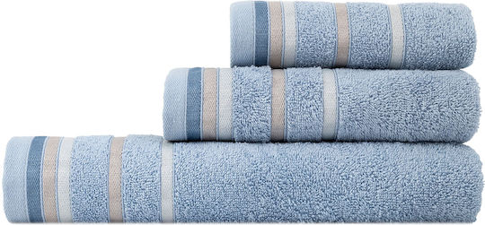 Nima Bath Towel Set 3pcs Embrace Blue Weight 450gr/m²