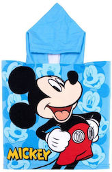 Dimcol Πόντσο Θαλάσσης Quick Dry Disney Home Mickey 89 50x100 Sky Blue 100% Microfiber