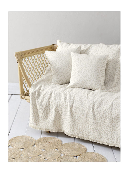 Nima Kalif Three-Seater Sofa Throw 180x300cm Iv...