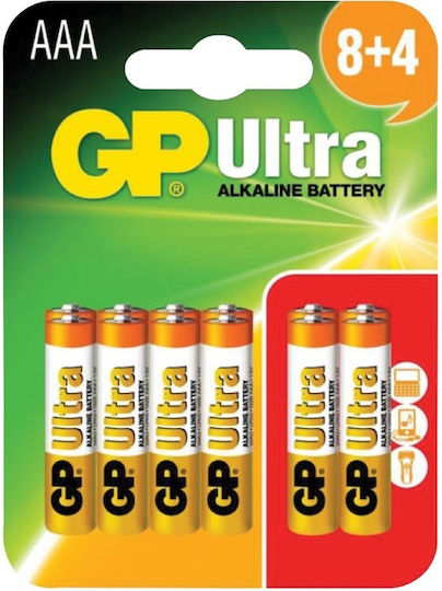 Baterii Alcaline Gp Ultra AAA 8+4 656.016uk