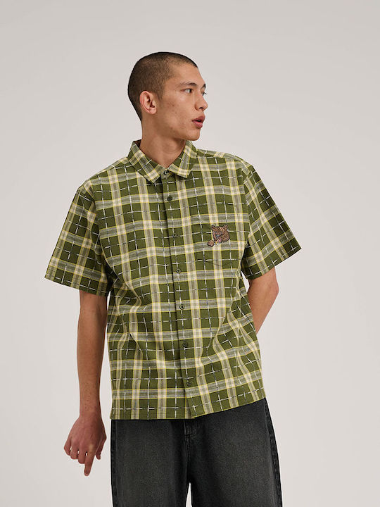 Short-sleeved Shirt Checked Braun