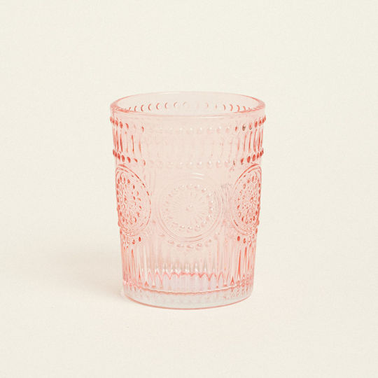 Beauty Home Water Glass Cocktail/Drinking Glass Made of Pink Glass