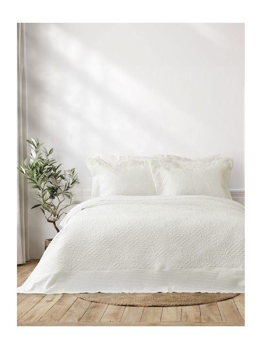 Nima Always Σετ Κουβερλί Υπέρδιπλο Microfiber Off White Εκρού 240x260cm