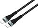 Conceptronic Regular USB 2.0 Cablu USB-C bărbătesc - USB-C 100W Negru 2m (ETTA01B20)