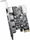 Orico Pci Express Card 3xusb3.0 1xgb Lan Pnu-3a1r