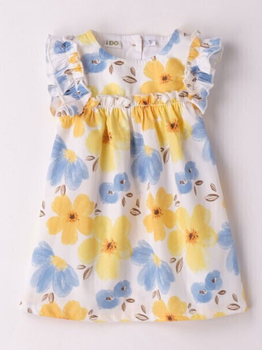 Woven Dress Παιδικό Φόρεμα White-yellow