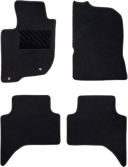 Covorașe Auto de Calitate Medie Negru Fiat Fullback Model cu 4 Uși 2016-2020 4buc