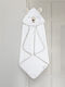 Nima Baby Bath Towel-Bathrobe Hooded Magic Party White 75x75cm