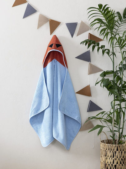 Nima Kinderbademantel Superhero Blau mit Kapuzen-