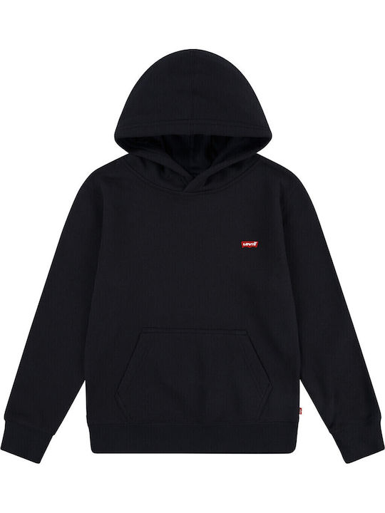 Levi's Детски Суичър с Качулка и Джобове Черен ...