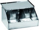 Inox Coffee Box 2 Compartments Giant 33x23x17cm
