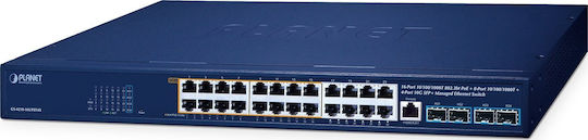Planet Technology GS-4210-16UP8T4X Managed L2 PoE++ Switch με 24 Θύρες Gigabit (1Gbps) Ethernet και 4 SFP Θύρες