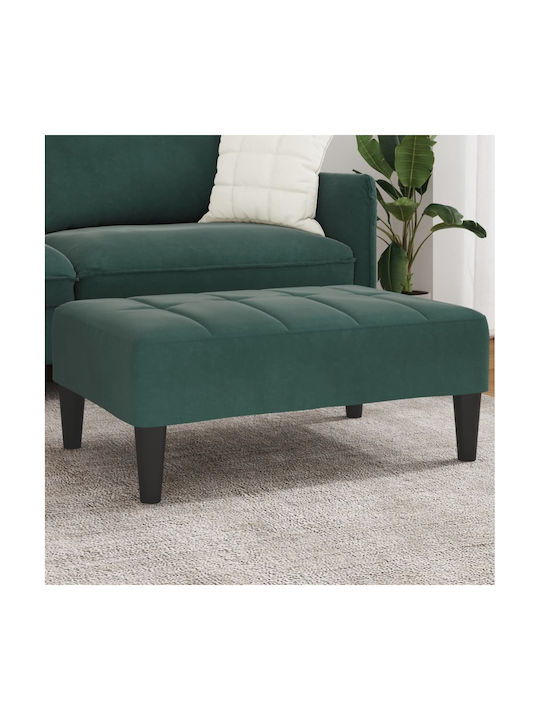 Stool Footstool Upholstered with Velvet Dark Gr...