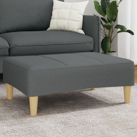 Stoff Fußhocker Dunkelgrau 77x55x31cm