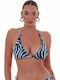 Bikini Τριγωνάκι C Cup Animal Print Σιέλ