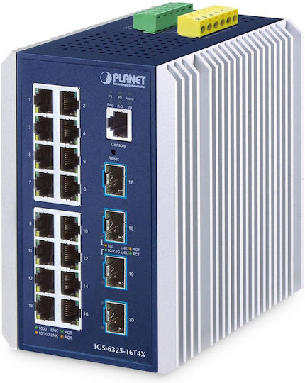 Planet Technology Comutator Gestionat L2 cu 16 Porturi Gigabit (1Gbps) Ethernet și 4 Porturi SFP