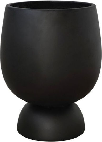 Decorative Planter Bowl Base Fiberclay Matte Black 35x45cm 06-23633