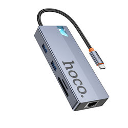 Hoco HB52 Wow USB-C Докинг станция с HDMI 4K PD Етърнет