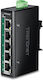 Trendnet TI-PGLC50 Unmanaged L2 PoE+ Switch με 5 Θύρες Gigabit (1Gbps) Ethernet