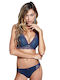 Jadea Lace Underwear Set with Bralette & Brazil Blue