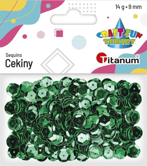 Titanum Metall Perlenstickerei Grün 9mm 14gr