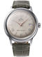 Orient Ανδρικό Ρολόι 40.5mm Αυτόματο με Γκρι Δερμάτινο Λουράκι