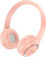 Leewello LW-84 Kabellose Bluetooth Über Ohr Kopfhörer mit 120 Stunden Betriebszeit Rosa