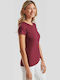Fruit of the Loom Iconic Women's Short Sleeve Promotional T-Shirt Burgundy