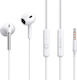 Leewello In-ear Handsfree Ακουστικά με Βύσμα 3.5mm Λευκό