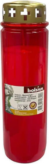Свещ за посвещение 60t Bolsius 6x20cm червена 410g 6290