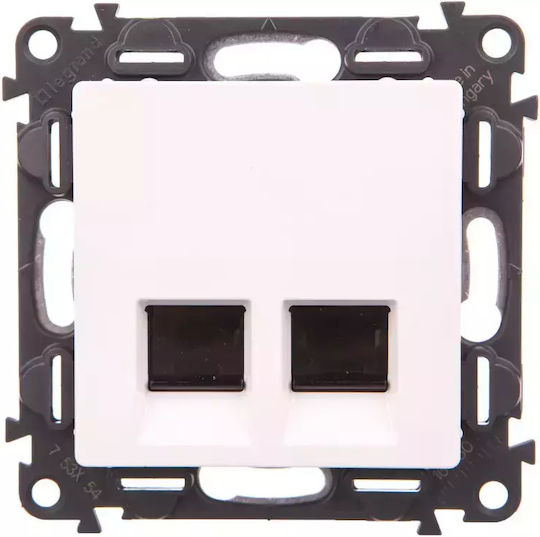 Valena Life Computer Socket 2xrj45 Cat.5e Ftp White 753154 5 Pcs