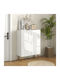 Wooden Shoe Organizer White 72x31.5x95cm