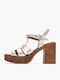 Leder Sandalen Gold