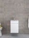 Furnibath Πάγκος με Νιπτήρα Μ41xΒ60xΥ41cm Λευκή Λάκα
