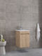 Furnibath Πάγκος με Νιπτήρα Μ41xΒ60xΥ41cm Walnut