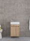 Furnibath Πάγκος με Νιπτήρα Μ45xΒ60xΥ26cm Walnut