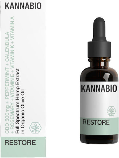 KannaBio Restore Picături 500mg cu 5% CBD și cu 5% CBG 10ml