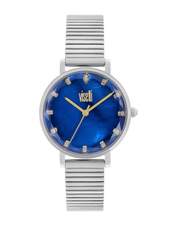 Visetti Herrenuhr Batterie mit Silber Metallarmband