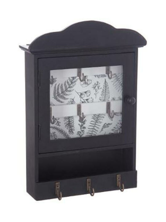 Wall Key Holder Wooden Black/Beige 9 positions ...