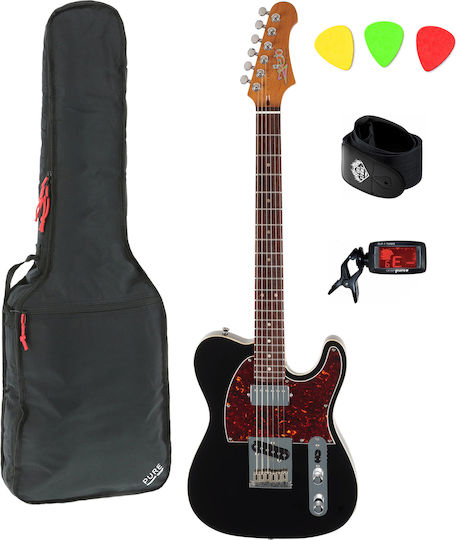 Jet Guitars Jt350 Σετ Ηλεκτρική Κιθάρα T Style με SH Διάταξη Μαγνητών Μαύρη με Θήκη Standard Bundle